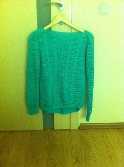 Mėtinės spalvos megztinis