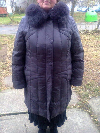 Žieminis pūkinis paltas