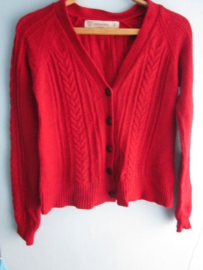 Raudonas Zara megztinis