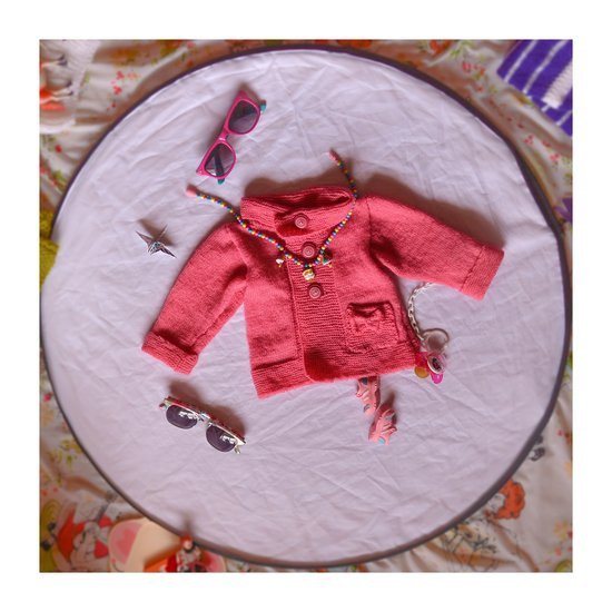Rožinis mažosios damutės paltas by Mazge