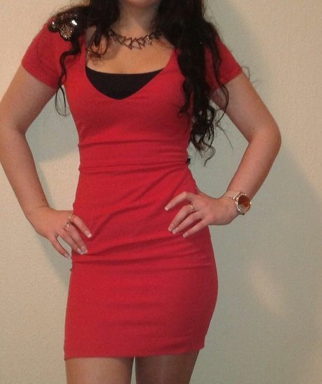 Zara raudona suknele #Zara