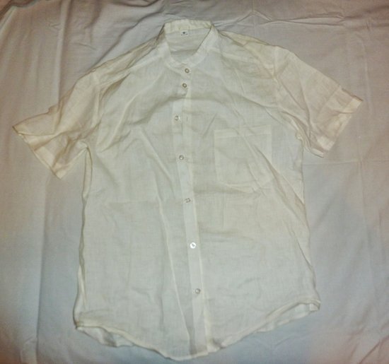 Balti vyriški lininiai marškiniai