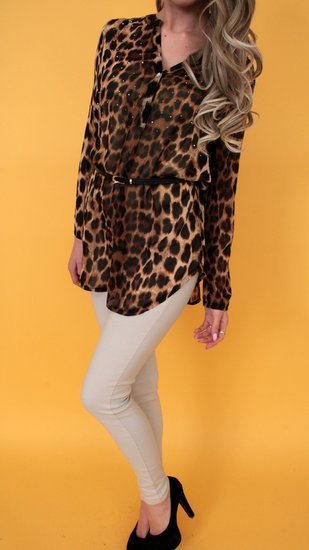 leopardiniai marškinukai - tunika