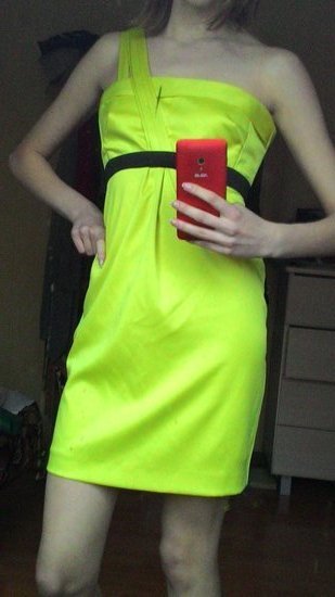 River Island geltona suknelė