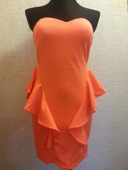Ryški oranžine suknelė