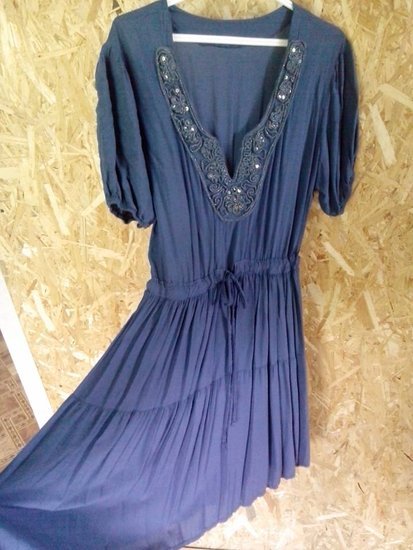Mėlyna, lengva suknelė. Made in Italy