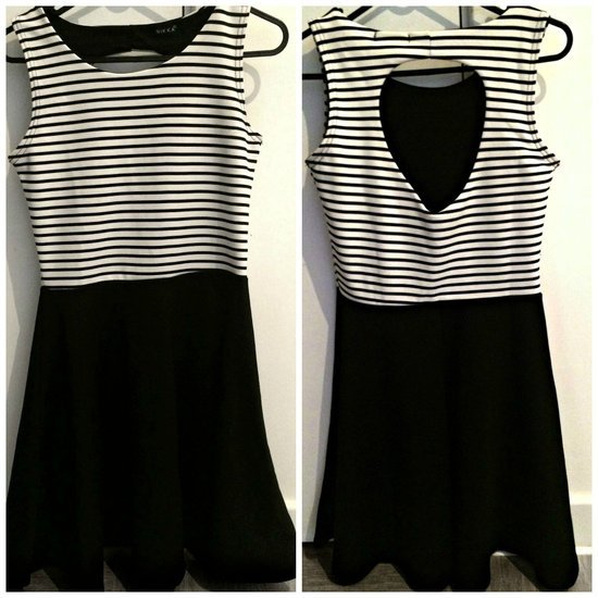 Black and white striped dress / Suknelė