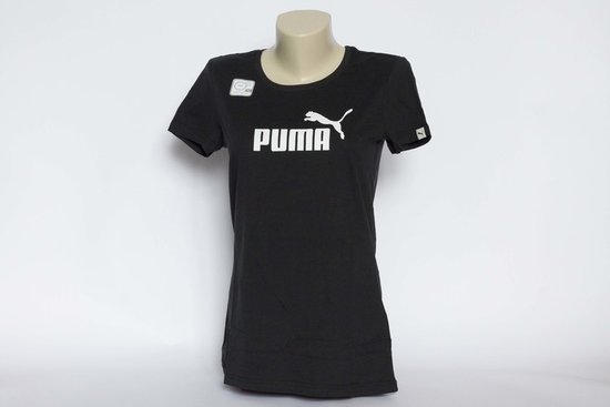 Juodi medvilniniai Puma marškinėliai S dydis