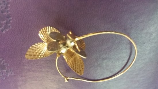Auksiniai auskarai drugeliai