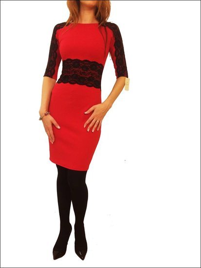 Raudona puošni suknelė tik 17 eur ;)