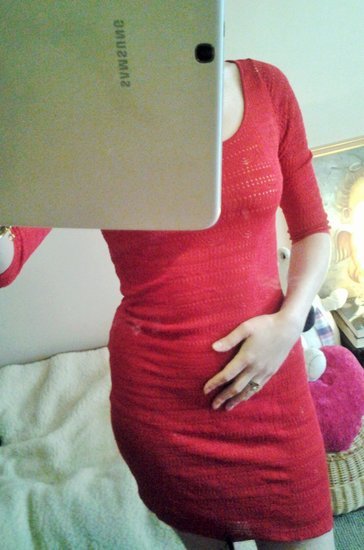 Valentino stiliaus raudona suknelė
