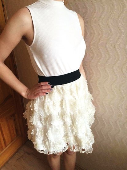 H&M baltas sijonas