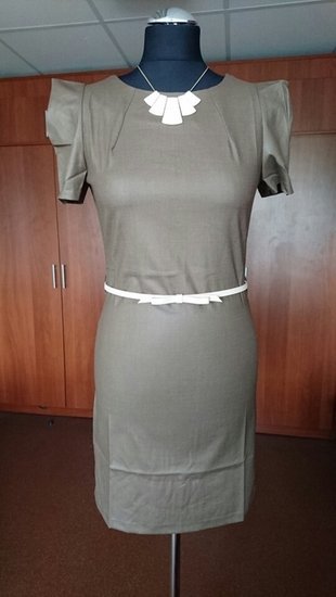 Šlapio efekto bronzinės spalvos suknelė