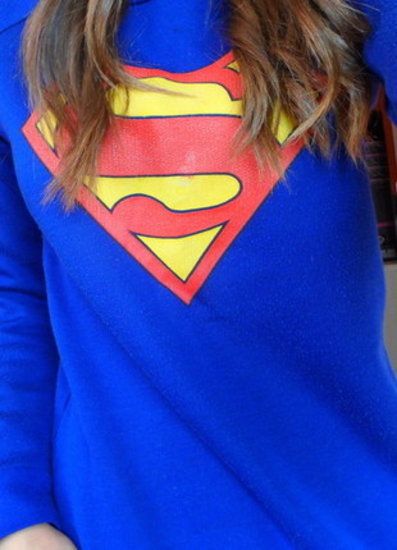 šiltas superman megztinis