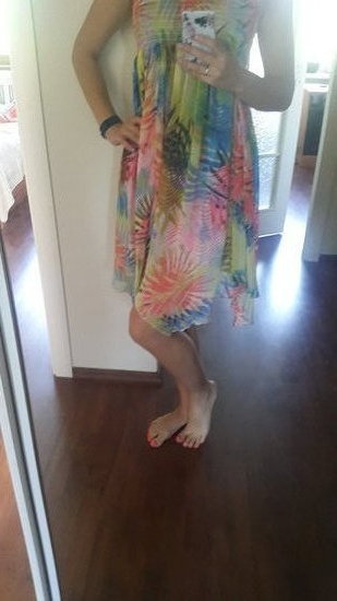 Vasariška spalvota lengva suknelė/sijonas