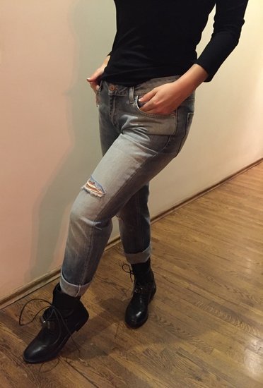 Zara boyfriend plėšyti džinsai