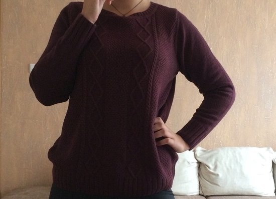 Takko Fashion bordo megztinis