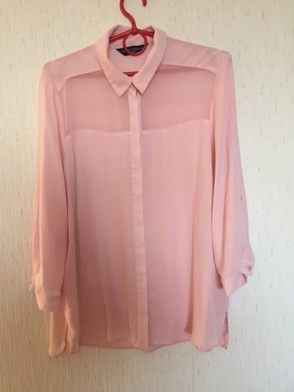 Šviesiai rožiniai oversized marškinukai
