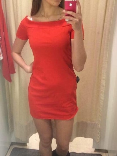 ZARA raudona suknelė