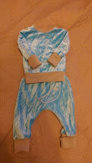 Mėlynas Lizasvajos kostiumėlis kūdikiui