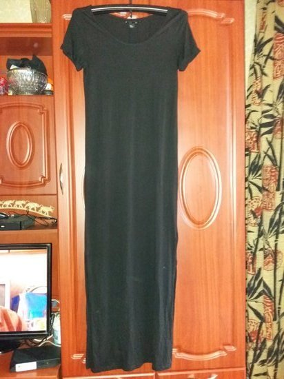H&M isskirtine juoda ilga suknele