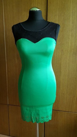 Žalia mini suknelė