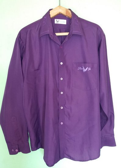 Violetiniai vyriški marškiniai