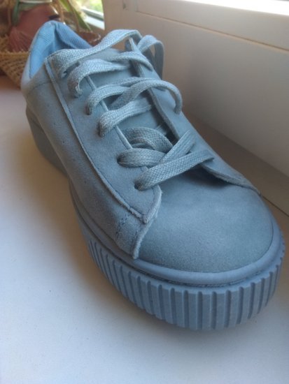 Mėlyni sneakers stiliaus batai