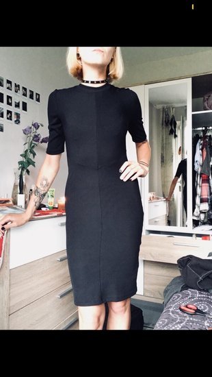juoda ilga H&M suknelė