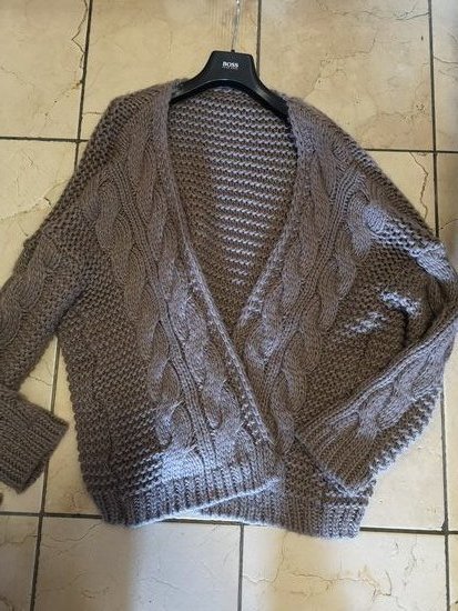 Naujas megztinis šiltas rudas megztas