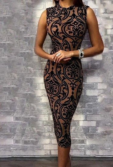 Kapučino/rudos spalvos suknelė