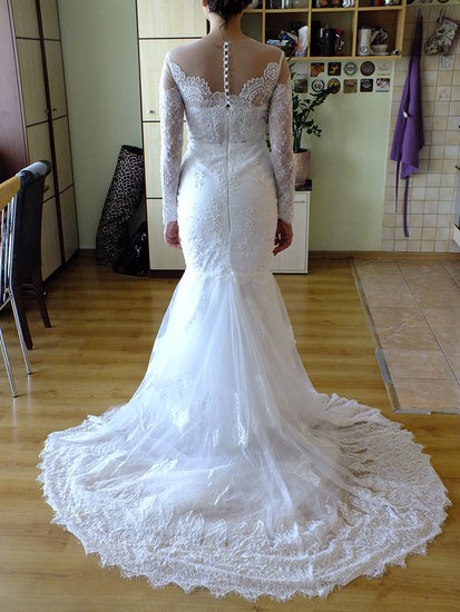 Vestuvinė suknelė mermaid stiliaus ivory spalvos