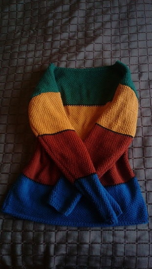 šiltas rudeninis spalvotas megztinis