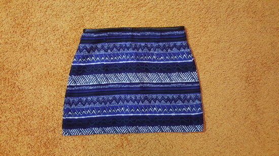 Zara mėlynas raštuotas sijonas