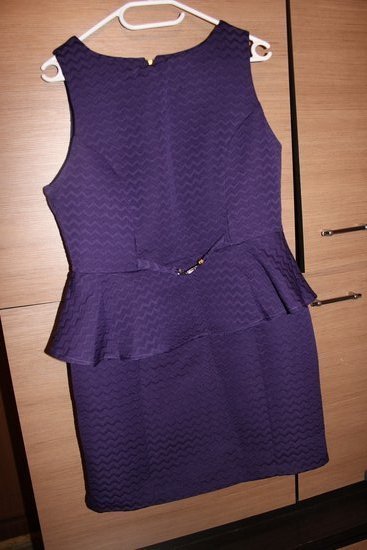 Peplum violetinė suknelė