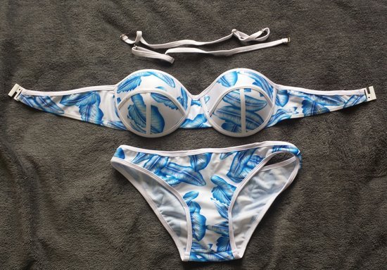 Mėlynas/baltas maudymosi kostiumėlis