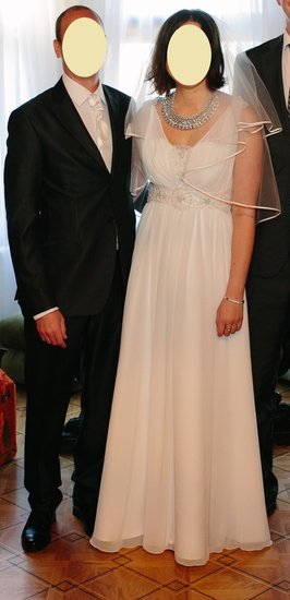 Elegantiška graikiško stiliaus vestuvinė suknelė