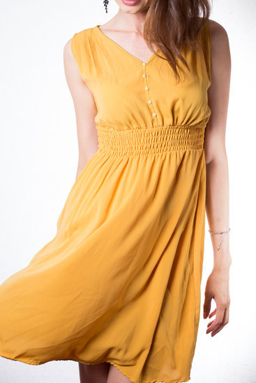 lengvutė geltona suknelė