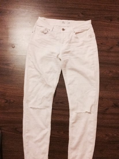 Skinny balti džinsai 