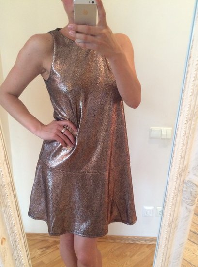 Aukso/Bronzos spalvos suknele
