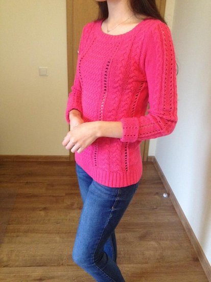 Rožinis megztinis rudeniui