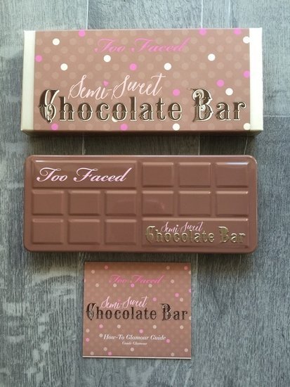 too faced semi - sweet chocolate bar paletė