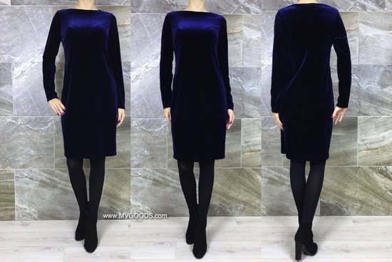 Stilinga suknelė „Melani velor Blue“