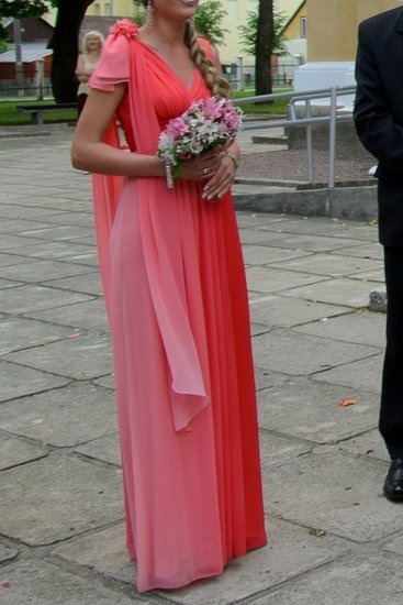 Raudona/Ružava proginė suknelė