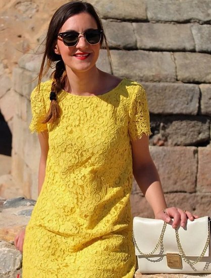 Geltona Zara suknelė