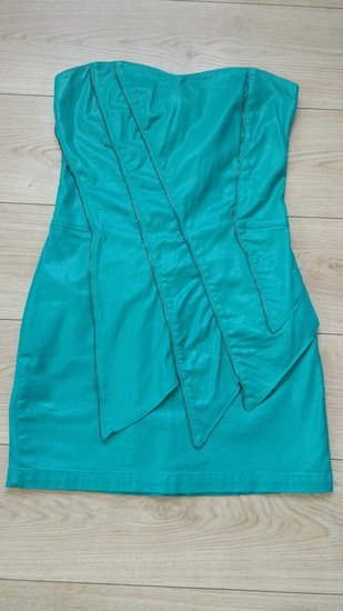 Nauja ryški žalia džinsinė suknelė