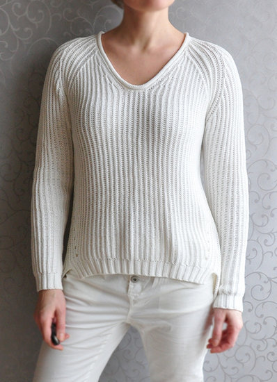 Baltas Lindex medvilninis megztinis