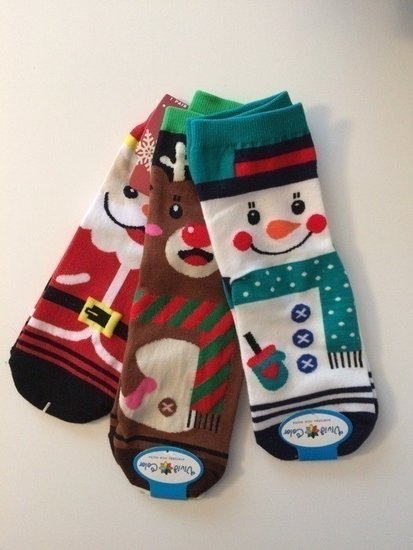 Spalvingos medvilninės Kalėdinės kojinės
