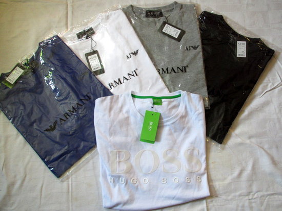Hugo Boss, Ea7, Armani marškinėliai