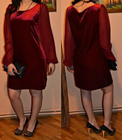 Nauja raudona moteriška suknelė